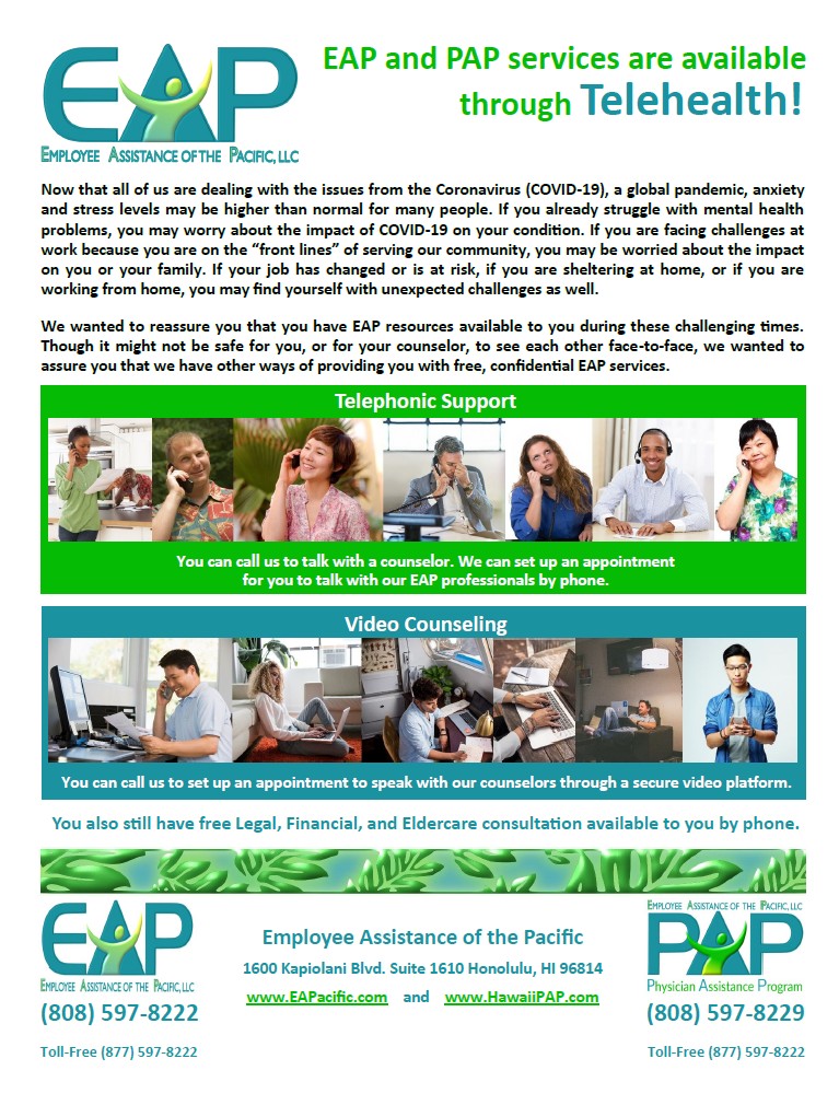 Services Available Through Telehealth